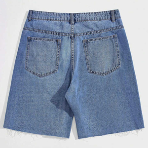 Streetwear Vintage Short Half Pants Loose <b>Work</b> Fashion Men's Shorts Denim <b>Jean</b> Shorts Men Custom Summer Wholesale Rate - Product Image 2