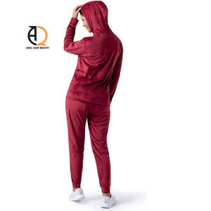 ชุดวอร์มยูนิเซ็กซ์ผ้าสแปนเด็กซ์/คอตตอนเนื้อหนาสำหรับผู้หญิง ดีไซน์ 2 in 1 เอวยางยืด ความยาวเต็มตัว เหมาะสำหรับฤดูหนาว สวมใส่สบาย - Product Image 2