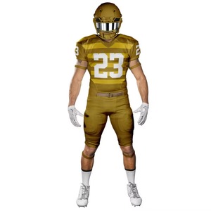 Uniforme de football américain imprimé de haute qualité, personnalisable, respirant, anti-bactérien, anti-UV, séchage rapide, short imprimé sur le devant, sublimé - Product Image 4