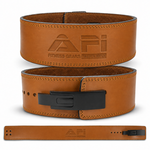 13MM Heavy Duty Pro <b>Leather</b> Sporty Lifting Belt Customizable Length Cowhide Steel Blue Genuine <b>Leather</b> Adjustable Plate Buckle - Product Image 1