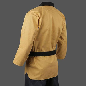 เสื้อกังฟูสีเหลืองสำหรับผู้ชาย ผ้าฝ้าย 100% ทรงปกติ ทนทาน เหมาะสำหรับศิลปะการต่อสู้ ขนาดผู้ใหญ่ - Product Image 1