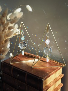 Triangle Shape <b>Table</b> <b>Top</b> Wooden Base <b>Decorative</b> Stand For Home Office Desk Shelf And Modern Minimal Wooden <b>Decor</b> Accent Piece - Product Image 5