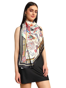 Bufandas cuadradas de moda con impresión digital personalizada, tela ligera, accesorios elegantes de alta calidad, suministro al por mayor - Product Image 4