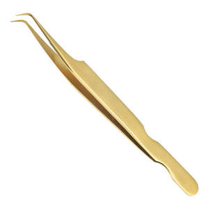 Hot Selling Eyelash Tweezers Silver Stainless Steel Precision Lash Extension <b>Applicator</b> Beauty Tool - Product Image 6