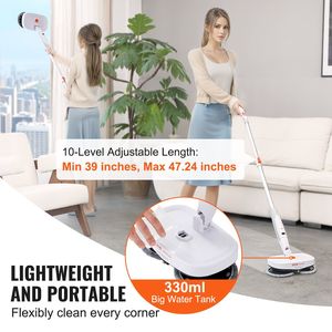 Doppio testa Cordless elettrico Mop LED faro 40 Min durata batteria serbatoio acqua pastiglie in microfibra per legno duro/piastrelle di pulizia del pavimento - Product Image 6