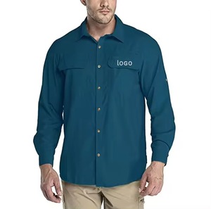 Camisa de Pesca para Hombre, Manga Larga, Secado Rápido, Transpirable, Protección UV, Impermeable, con Botones, Ropa de Trabajo para Exteriores - Product Image 5