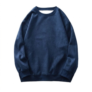 Sudadera con capucha de felpa gruesa 100% algodón para hombre, antipilling, de ajuste holgado, informal, de color liso, para primavera, al por mayor - Product Image 3
