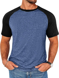 T-shirts décontractés surdimensionnés pour hommes en coton doux, personnalisables, à manches raglan, couleurs mélangées, vente en gros, fabricant de vêtements de mode - Product Image 2