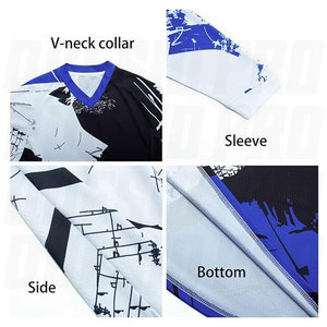 Maillot de moto respirant personnalisé en gros à manches longues pour homme, maillot de motocross MX, maillot de dirt bike, maillot de cyclisme tout-terrain VTT - Product Image 2