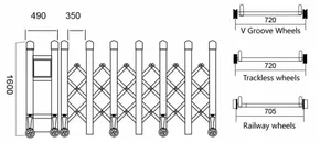 אנשיה נירוסטה אוטומטית קריסת דלת מתקפלת דלת נשלפת שער הזזה משולחן שולחן שער הזזה לבית החולים - Product Image 3
