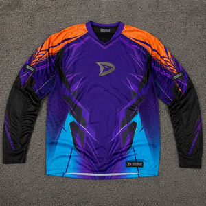 Maillot de paintball personnalisé OEM, manches longues, respirant, en mesh, pour équipe, sublimation, marque privée - Product Image 1