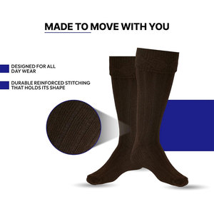 Wholesale Scottish Kilt Hose <b>Socks</b> for Men Highland Traditional Long Length <b>Wool</b> Blend Breathable Comfortable Ribbed Design <b>Sock</b> - Product Image 5