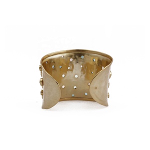 Brazaletes de Moda con Piedras Preciosas de Calcedonia Multicolor, Brazalete de Mujer con Piedra de Nacimiento, Engaste de Bisel Chapado en Oro, El Joyero - Product Image 4