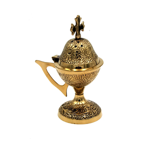 Quemador de Incienso de Latón, Ecológico, Tradicional, Decorativo, para un Ambiente Relajado, para Rituales y Meditación - Product Image 1