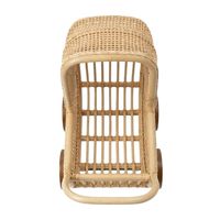 Poussette pour poupée en rotin tressé de qualité supérieure, respirante, en osier, esthétique, pour chambre d'enfant, vente en gros