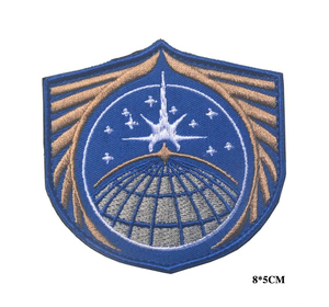 Patch brodé de navette spatiale, triangle, à coudre, en tissu tissé, 9 cm - Product Image 6