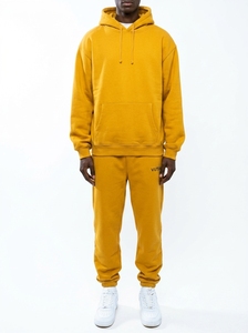 Custom Men's Fleece <b>Jogger</b> Tracksuit <b>Set</b> Winter Windproof Eco Friendly 100% Cotton Thick Warm Sweat Suit 2 Piece Long Sleeve - Product Image 2