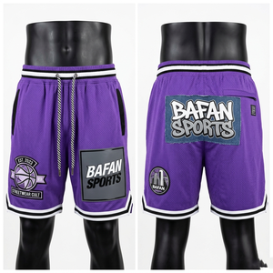 Shorts de basket-ball en mesh polyester premium 180 GSM, noir, rouge, blanc, avec empiècements latéraux et logo personnalisé, pour hommes - Product Image 5