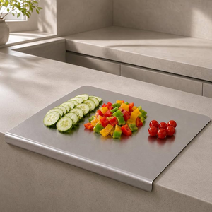Blocs à découper en acier inoxydable plaqué argent, fabriqués à la main, accessoires de cuisine légers très demandés à prix abordable - Product Image 4