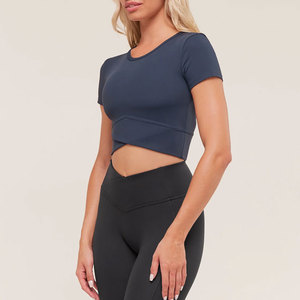Camiseta Deportiva Ligera de 210 Gsm para Mujer, con Sujetador Incorporado Extraíble, Fabricante de Camisetas Cortas de Manga Corta - Product Image 3