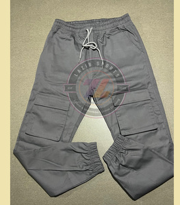 Top Selling <b>Men's</b> Casual Cargo Pants <b>Men's</b> <b>Elastic</b> <b>Waist</b> Multi-Pockets Outdoor Street Wear Fashion Cotton Cargo Pants <b>Trousers</b> - Product Image 5