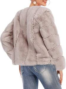 Abrigo de Piel Sintética de Zorro para Mujer, Hecho a Mano en Europa, con Piel de Mongolia, Chaqueta Larga de Invierno para Mujer, de Manga Larga, Natural, de Lujo, Gruesa - Product Image 3