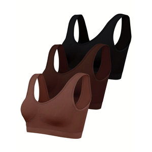 เสื้อชั้นในกีฬาโยคะน้ำหนักเบา รองรับทรงได้ดี พร้อมโลโก้ด้านหน้า ผ้าระบายอากาศ แห้งเร็ว สีและโลโก้สั่งทำได้ ขนาดสั่งทำได้ สำหรับผู้หญิง - Product Image 1