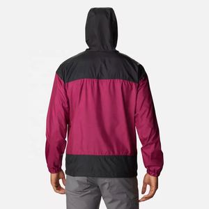 Chaqueta Cortavientos Ligera Impermeable con Capucha para Hombre, Ropa Deportiva Casual para Exteriores, Diseño Color Block, Corte Ajustado, Resistente al Viento - Product Image 4
