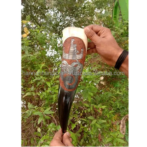 Viking Drinking Horn Engraved Design Horn <b>Large</b> Viking Drinking Horn with Stand <b>Cup</b> Mug Groomsmen Direct Factory Sell Customized - Product Image 4