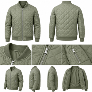 Premium <b>Men's</b> Quilted Puffer <b>Jacket</b> <b>Lightweight</b> Thermal Insulated Winter Coat Water Resistant Casual Outdoor Sports <b>Jacket</b> OEM - Product Image 6