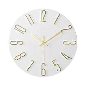 Premium <b>Gold</b> Wall Clock Modern Architectural Design Metal <b>Frame</b> Silent Quartz Movement for High End Interior Design Wall Decor - Product Image 4