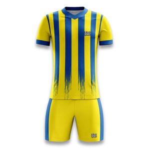 Conjunto de Camisetas de Fútbol Personalizadas con Sublimación Gratuita, 100% Poliéster, Tela Transpirable de Secado Rápido, Logotipo Personalizado, Uniforme de Fútbol para Hombre - Product Image 4
