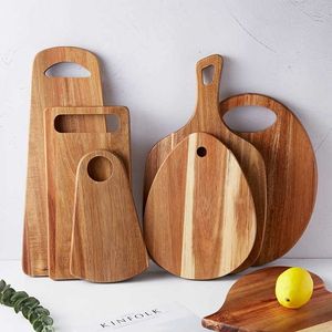 Rustic Wooden Chopping Blocks Rectangle Shape With Handle Combination Package For Kitchen Use High Quality Cutting Blocks - Product Image 1