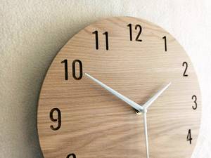 Hand Crafted Rustic Wooden <b>Wall</b> <b>Clock</b> Round Analog Quartz Numerals For Living Room <b>Decor</b> - Product Image 2