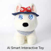 Peluche éducative interactive intelligente AI, chien Westie parlant, compagnon vocal pour l'éveil cognitif, boîte cadeau, personnalisation OEM