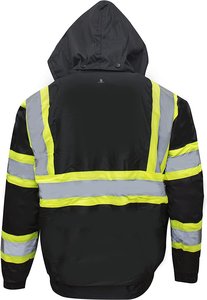Chaqueta de Seguridad Reflectante de Alta Visibilidad para Trabajadores de la Construcción, Certificada CE, con Detección de Agujas, Poliéster Rip-Stop - Product Image 2