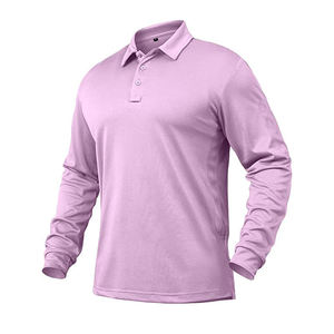 Nuevo Polo de Manga Larga para Hombre, Estilo Europeo, Cuello Camisero, Otoño/Invierno, Tejido de Punto, Secado Rápido, Spandex/Poliéster - Product Image 6