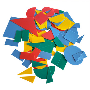 248 pièces de jouets éducatifs en plastique plat de forme géométrique pour l'apprentissage - Product Image 6