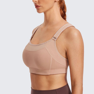 Custom Style Plus Size High Support Seamless Four-Way <b>Stretch</b> Spandex/Nylon Cross Back Bow Women's Sport <b>Bras</b> for Gym Fitness - Product Image 3