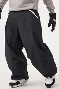 Unisex Loose Fit Snowboard <b>Trousers</b> Zipper Plus Size Wind Resistant <b>Waterproof</b> Ski Pants for Mountain Sports Winter Recreation - Product Image 4