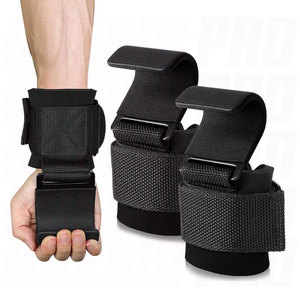 Service OEM Fournisseur – Nouveaux crochets de musculation noirs extra-résistants avec support de poignet robuste pour soulever des poids lourds et des deadlifts - Product Image 3