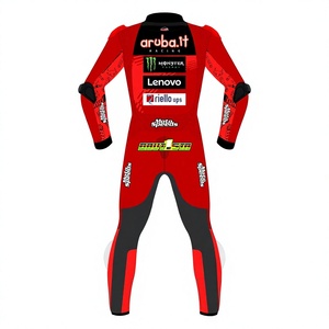 ชุดแข่งรถมอเตอร์ไซค์ Alvaro Bautista WSBK หนังวัว/หนังจิงโจ้ สำหรับขับขี่บนสนาม/ขี่มอเตอร์ไซค์ ชุดจั๊มสูทหนังสำหรับนักขี่มอเตอร์ไซค์/ชุดนักแข่งระดับ 2 CE Pro - Product Image 2