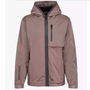 Chaquetas Cortavientos Acolchadas de Lona Recubierta para Hombre, Tendencia de Moda 2026, Impermeables, Transpirables, con Logotipo Frontal - Product Image 4