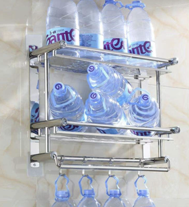 Thickened <b>Wall</b> Mounted Bathroom Storage Rack Multifunctional Toilet Organizer <b>Shelf</b> for Towels Toiletries Shampoo Cosmetic - Product Image 5