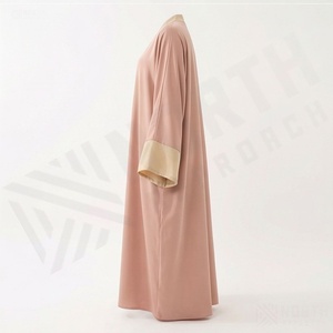 Nouvelle Robe Abaya de Bal Modeste pour Femme, Modèle Hiver, Couleur Unie, avec Ceinture et Poches, Traîne Chapelle, Vêtement Élégant Long - Product Image 3