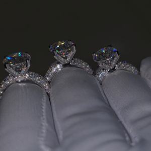 Modern Rose Gold Plated Moissanite Lab Grown Diamond <b>Cross</b> <b>Ring</b> Elegant Bridal Fashion Jewelry - Product Image 1