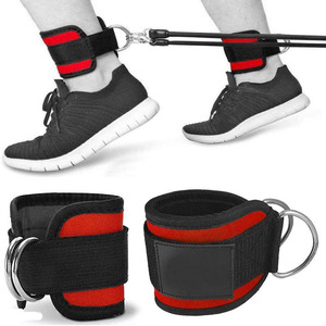 Adjustable Non-Slip Breathable Fitness Ankle Straps Steel D-Rings Padded Support for Leg Extensions Cable Kickbacks Strength - Product Image 1