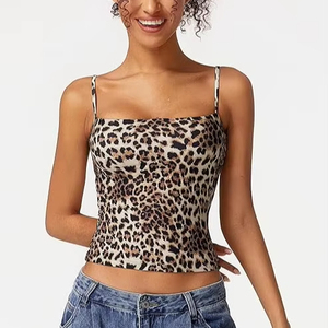 Chaleco Deportivo Casual para Mujer, Verano, Transpirable, Secado Rápido, Estampado de Lunares, Tejido Elástico, Corte Ajustado, Sin Mangas, Ligero - Product Image 5