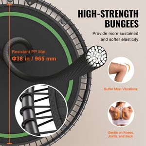 Trampolino Fitness Pieghevole da 51 Pollici, Stabile e Silenzioso, con 4 Leve, Carico Massimo 450 libbre, Trampolino per Esercizi - Product Image 3