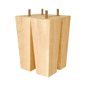 Pieds de canapé carrés en bois massif de fabrication OEM, pieds de meubles de luxe robustes, pieds en bois personnalisés pour canapé, armoire, table - Product Image 1
